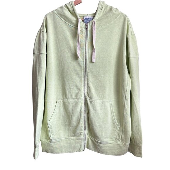 Jungmaven Other - Jungmaven Size XL Light Green Full Zip Hooded Sweatshirt Hemp Cotton Organic EUC